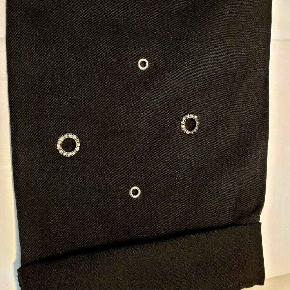 HUDSON New Jeans Crystal Jewel Grommet Pants USA BLACK Womens Sz 29, 30 - Picture 9 of 9